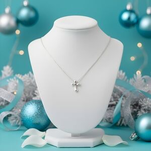 Tiffany & Co Elsa Peretti Small Cross 16" Necklace - Authentic